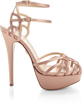 Thumbnail for your product : Charlotte Olympia Ursula Satin Strappy Platform Sandals