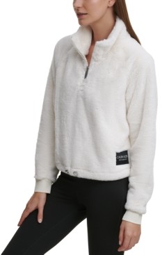 Calvin Klein Performance Fleece Pullover Top - ShopStyle