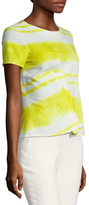 Thumbnail for your product : Carolina Herrera Printed Asymmetrical Pleated Top