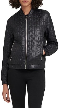 dkny quilted leather jacket