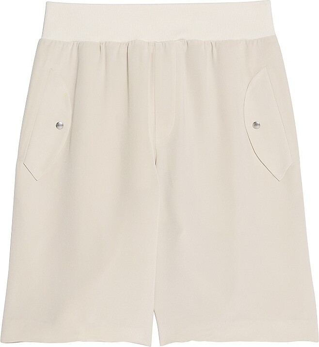 Helmut Lang Women's Bomber Silk Shorts - Oat - Size XS