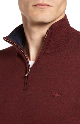 Lacoste Men's Quarter Zip Sweater