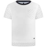 Thumbnail for your product : Armani Junior Armani JuniorBoys White Cotton Top With Logo Trims