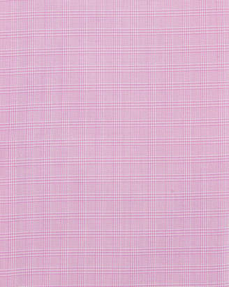 Ike Behar Gold Label Micro-Glen Plaid Dress Shirt, Bright Pink