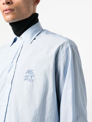 Etro embroidered-Pegaso button-up shirt