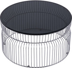 Mercer41 Contemporary Metal Nested Base Top Material End Table Only The Table, No Chairs.