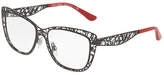 Thumbnail for your product : Dolce & Gabbana Flowers Lace Square Optical Frames