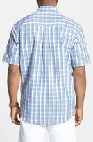 Thumbnail for your product : Cutter & Buck 'Cameron' Classic Fit Short Sleeve Check Poplin Sport Shirt (Big & Tall)