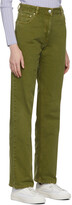 Thumbnail for your product : Nina Ricci Khaki High-Rise Jeans