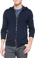 Thumbnail for your product : John Varvatos Zip-Front Hoodie Sweater, Indigo