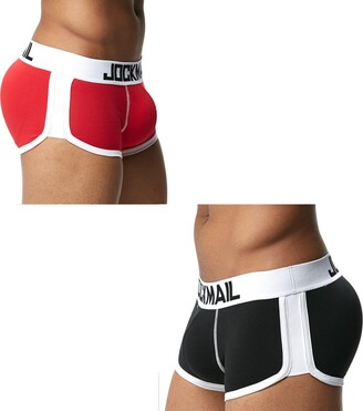 JOCKMAIL Men's Padded Underwear Butt Lifter Boxers with Enhancer