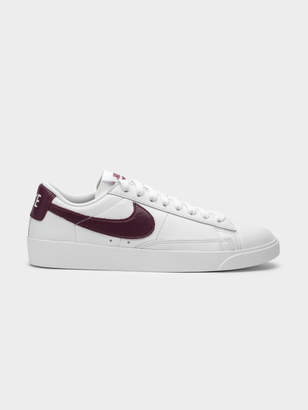 Nike Blazer Low Rise Sneakers in White and Bordeaux