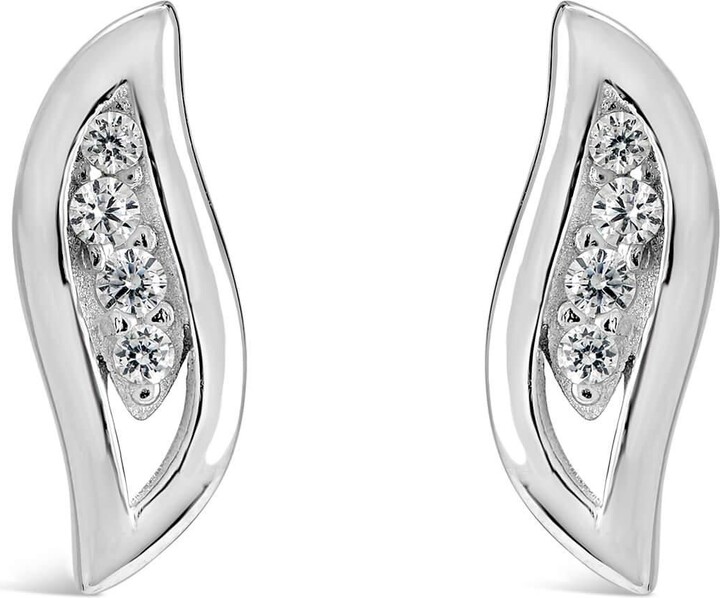 Fraser Hart Sterling Silver Pavé Cubic Zirconia Open Teardrop Stud