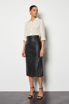 Thumbnail for your product : Karen Millen Leather Pencil Skirt