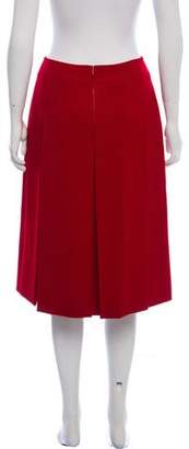 Celine Pleated Wool Skirt