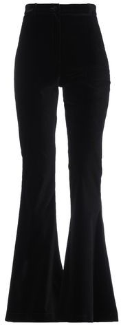 black velvet flared trousers