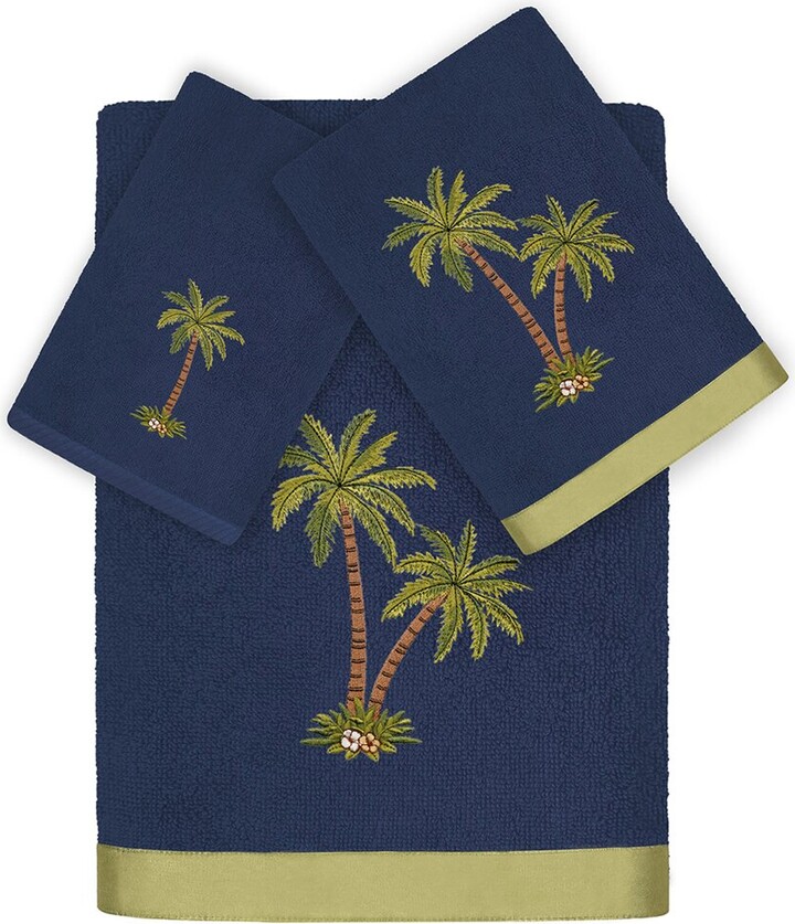 Linum Home Textiles Palmera 3pc Embellished Turkish Cotton Towel Set