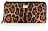 Thumbnail for your product : Dolce & Gabbana Crespo Leopard Leather Continental Wallet