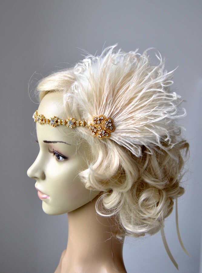 gatsby headpiece gold