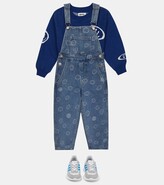 Thumbnail for your product : Molo Aer printed denim dungarees