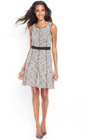Thumbnail for your product : Spense Petite Sleeveless Space-Dye Fit & Flare Dress