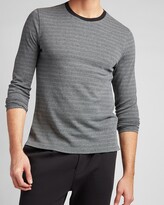 Thumbnail for your product : Express Striped Double Knit Long Sleeve T-Shirt