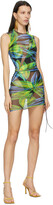 Thumbnail for your product : Louisa Ballou SSENSE Exclusive Blue & Yellow Heatwave Ruched Dress
