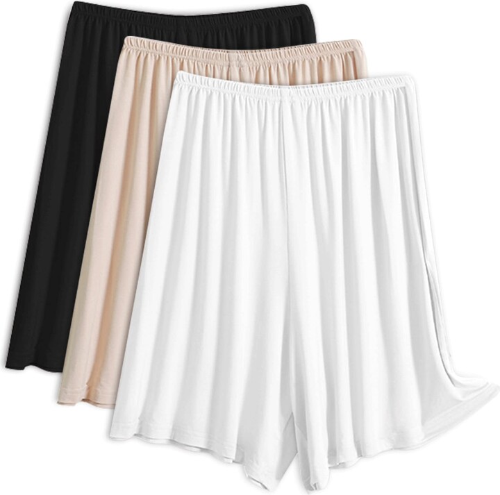 EYNDYN 3 Pack Women's Half Slip Shorts for Under Dresses Pettipants