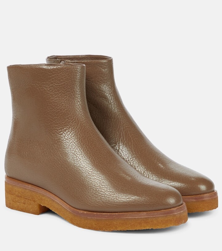 新品 The Row ザ ロウ Boris ボリス ブーツ ショートブーツ 関税込[THE ROW]Boris leather ankle bootsアンクルブーツ