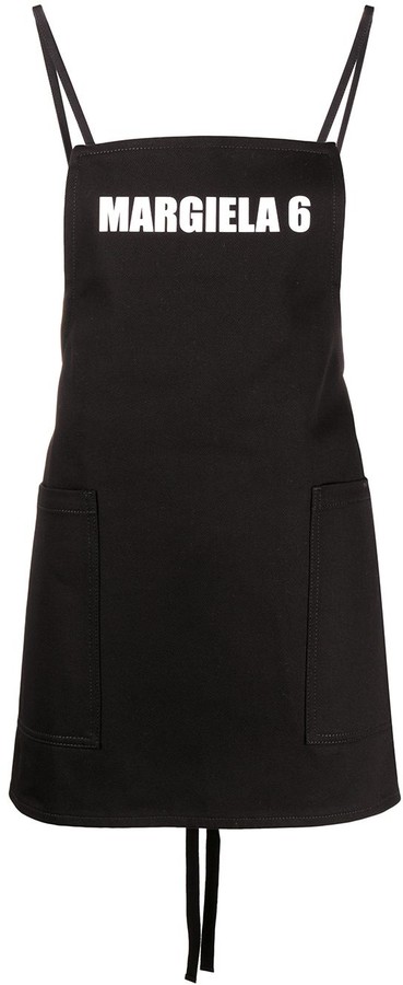 MM6 MAISON MARGIELA logo print apron top