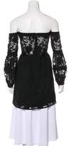 Thumbnail for your product : For Love & Lemons Off-The-Shoulder Lace Tunic w/ Tags