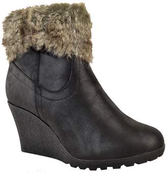 Fashion Thirsty Womens Winter Faux Fur Wedge Platform Ankle Boots Zip Fluffy Lined Shoes Size 10