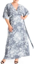 Thumbnail for your product : Standards & Practices Olivia Print Wrap Maxi Dress
