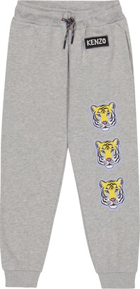 Kenzo Kids Tiger-print cotton sweatpants