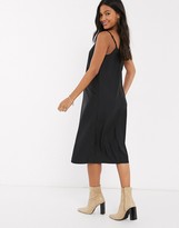 Thumbnail for your product : ASOS Maternity DESIGN Maternity midi cami slip dress in black
