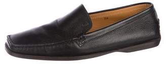 Tod's Leather Square-Toe Loafers