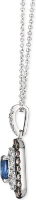 LeVian Blueberry Sapphire (3/8 ct. t.w.) & Diamond (1/2 ct. t.w.) 18" Pendant Necklace in 14k White Gold
