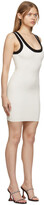 Thumbnail for your product : alexanderwang.t Off-White Logo Trim Mini Dress