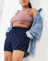 Thumbnail for your product : Junarose tie waist shorts in navy spot