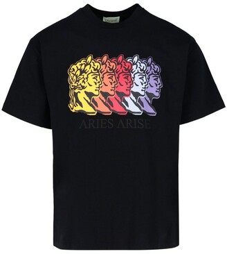 Aries Roman Head-Print Crewneck T-Shirt - ShopStyle