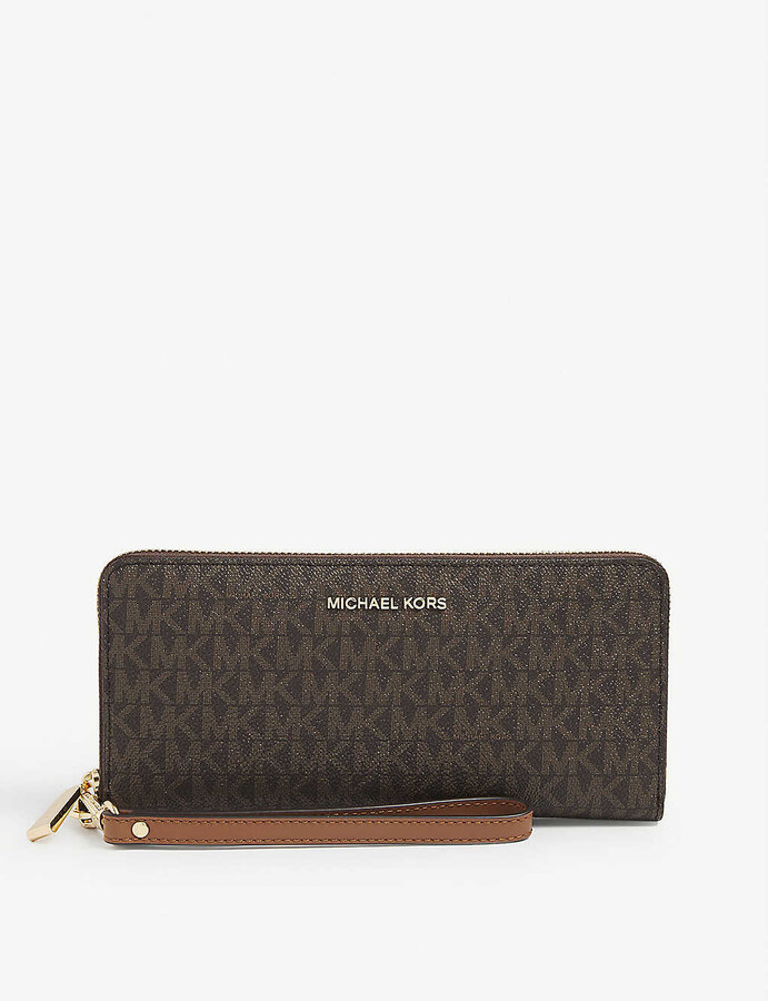 brown michael kors wallet