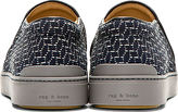 Thumbnail for your product : Rag and Bone 3856 Rag & Bone Navy Graphic Jacquard Kent Slip-On Shoes
