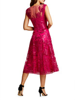 Thumbnail for your product : Tadashi Shoji Sequin-Embroidered Tulle Sleeveless Midi Dress