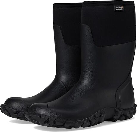 Bogs Mesa Mid Men's Rain Boots Black : 14 M, Rubber