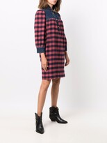 Thumbnail for your product : See by Chloe Panelled Checked Shirt Dress