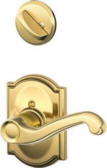 Schlage Flair Interior Lever and Single Cylinder Deadbolt Thumbturn Set (Exterior Portion Sold Separately)