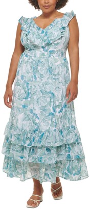 Calvin Klein Ruffle Dress | ShopStyle