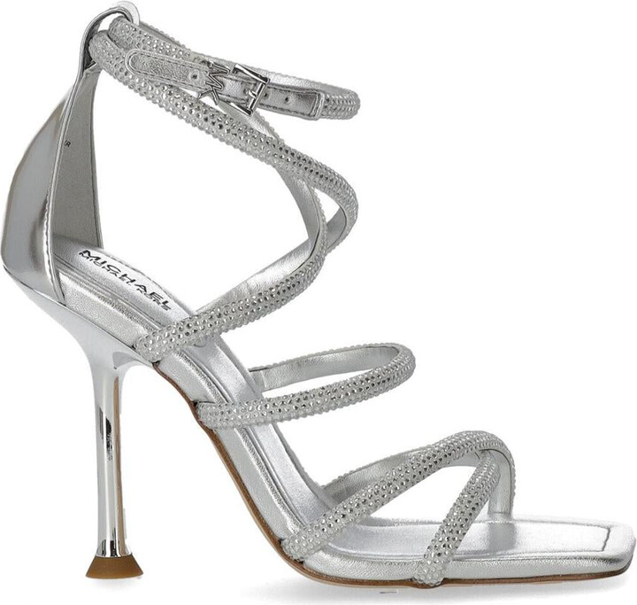 Silver Strappy Heels | ShopStyle