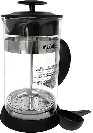 Mr. Coffee Café Oasis 32oz. Quart Glass Body French Press Coffee Maker