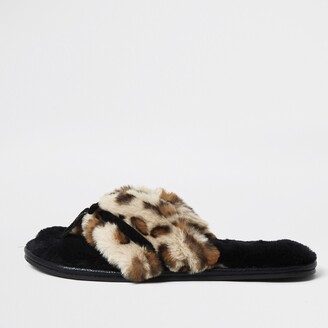 leopard print slippers uk
